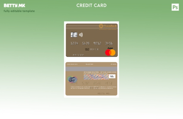 Модерен стил шаблон за мастер картички Mongolia TransBank of Mongolia